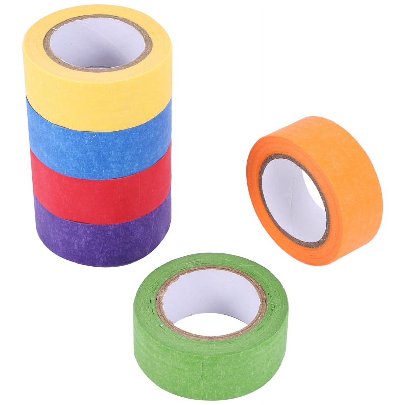 Colored Masking Tape,Colored Painters Tape for Arts and Crafts, Labeling or  Coding - 6 Different Color - Masking Tape 1 Inch X 13 Yards (2.4Cm X 12M)